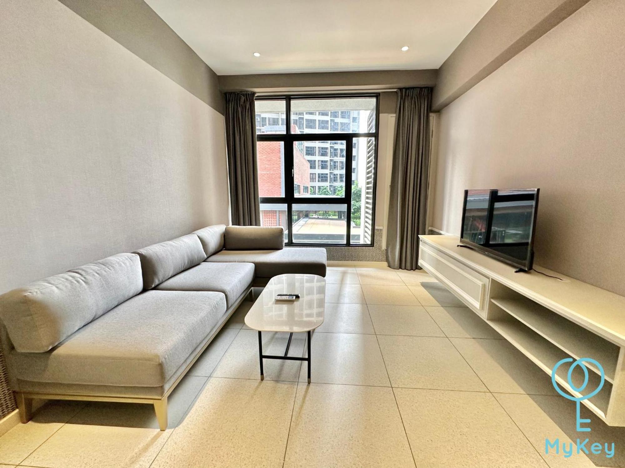 Millerz Square By Mykey Apartment Куала Лумпур Екстериор снимка A living room in a serviced apartment in Ho Chi Minh City, Vietnam